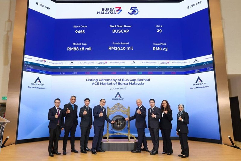 [南洋商报] Bus Cap首日上市表现亮眼，收涨37%-BUS CAP BERHAD Bus Manufacturing Holding Company Malaysia